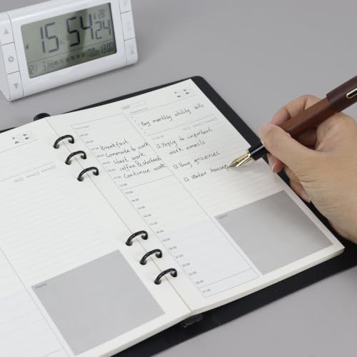 MultiBey A5 Daily Planner Refill Paper, 120GSM 6-Ring Inserts, 80 Sheets