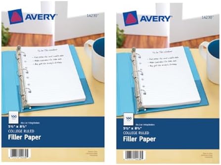 Avery Mini Filler Paper, 5.5 x 8.5 Inches, 200 Sheets (14230)