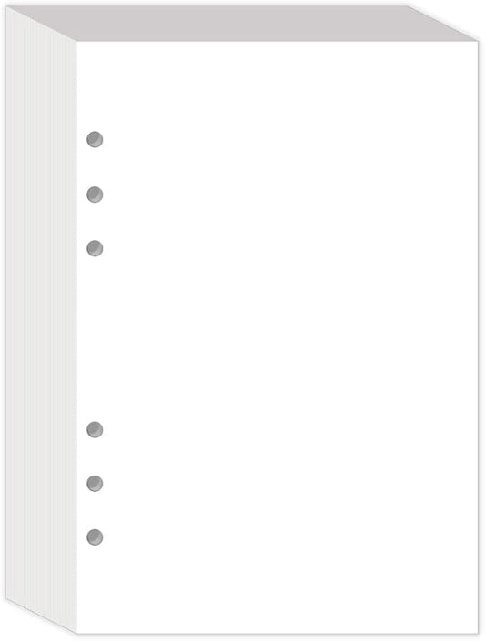 (3-Pack) A5 Blank Paper - 6-Hole Punched Paper Refills for A5 Binder, 240 Sheets/480 Pages Printer Paper, 100gsm, White, 5.6'' x 8.2''