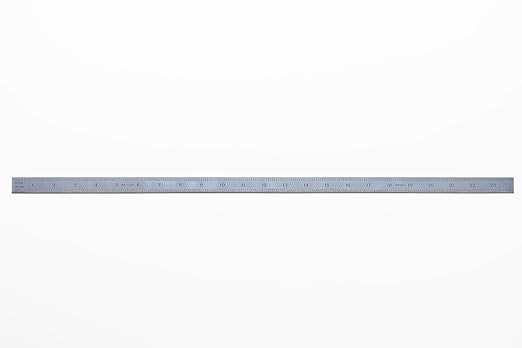 PEC Tools Flexible 24-Inch Machinist's Rule, High-Carbon Steel, Markings of 1/10", 1/100", 0.5mm, 1mm, Suitable for CNC Operators and Engineers, Decimal Inch and Metric Systems, Made in USA
