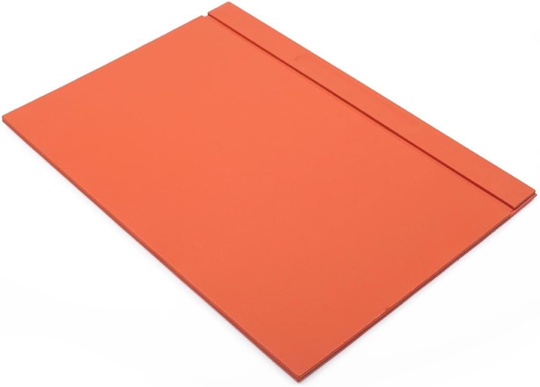 Luna Minimalist Leather Desk Set – 4 Piece Desk Organizer with Desk Pad, Pen Holder, Note Holder & Coaster – Compact Office Desk Accessories – Multiple Colors (Orange)