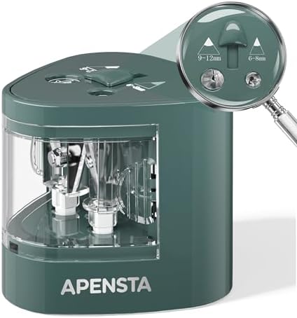 Automatic Electric Pencil Sharpener, Dual Hole, 6-12mm
