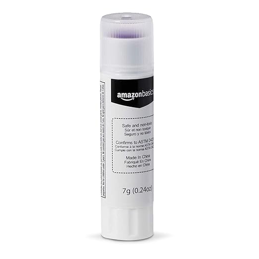 Amazon Basics Disappearing Purple Washable School Glue Sticks, Dries Clear, 0.24-oz, 16 Pack of 30, 480 Count Total