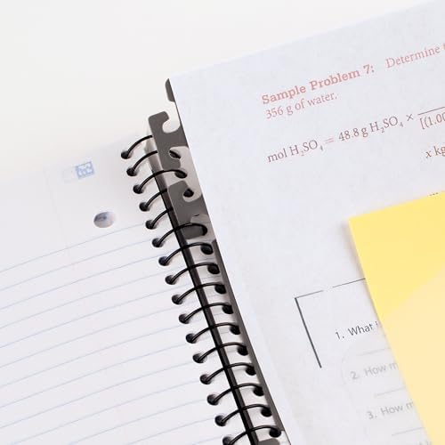 Five Star Advance Spiral Notebook + Study App, 5 Subject, College Ruled Paper, 8-1/2" x 11", 200 Sheets, Spiral Guard, Movable Tabbed Dividers, Amethyst Purple (820013G) (Pack of 6)