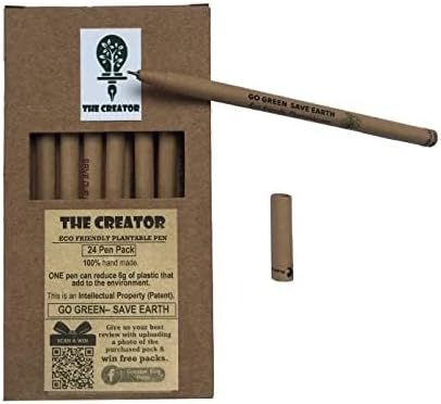THE CREATOR - PLANTABLE Pens One pen reduces 6g of plastic added to the environment Go Green - Save Earth Give a gift that speaks to the Heart, WILDLIFE Theme (24 pack)