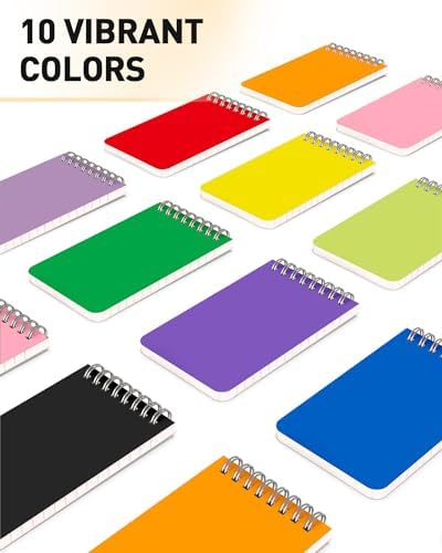 Dynta Mini Spiral Notebooks Bulk 3x5 Inch Memo Pads,Small Notepad Top Bound