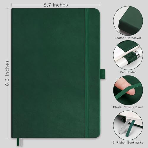 AHGXG Blank Journal Notebook, 160 Pages, A5 Medium Size (5.7'' x 8.3'')