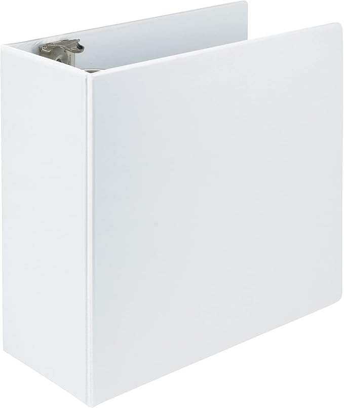 Samsill Plant-Based 5 Inch Durable D- Ring, View Binder, Eco-Friendly, USDA Certified Biobased, White