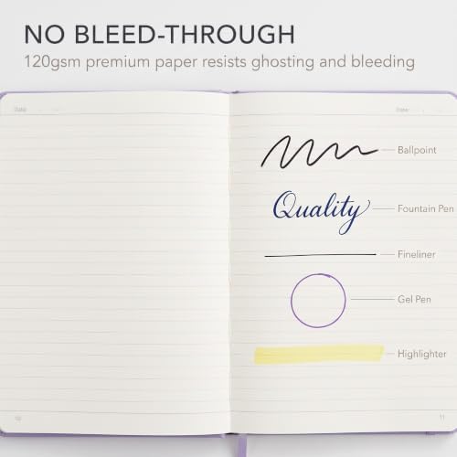 AHGXG Lined Journal Notebook, 160 Numbered Pages, A5 Size (5.7'' x 8.3'')