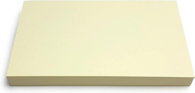 PPAPPAPPIYO 50 Pack 3x5 Colored Index Cards, 180gsm Premium Textured Blank Flash Cards, Heavyweight Cardstock for Study, Recipes, and DIY Crafts (Ivory)