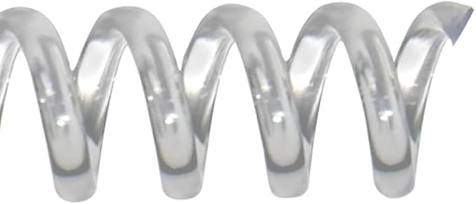TruBind 12mm (15/32 in.) Spiral Binding Coils for Reports, Presentations and Proposals | 4:1 Pitch | 12 in. Length | Clear | 92 Sheets Binding Capacity | 100 Pack