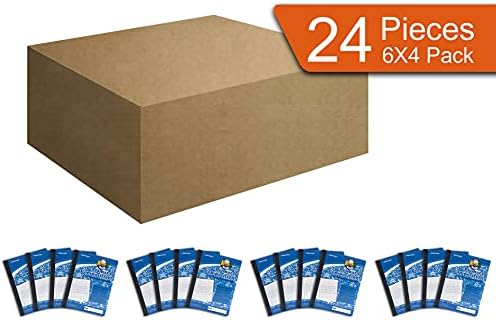 Mintra Primary Composition Notebook, 24 units 6-4 Pack, Blue Cover, 80 Sheets, 7.5in x 9.75in, Full Sheet, Ruled with Drawing Area, Flexible Hardcover Journal, Grades K-2, School & Home Use