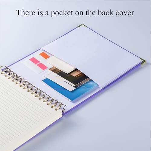 Top Spiral Notebook 8.5x11 Steno Notebook 240 Pages Top Bound Spiral Notebook College Ruled Left Handed Notebook Thick Superhard Cover Inner Pocket,Back to School Supplies Work Office Gift Blue