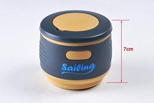 Sailing. Collapsible Portable Reusable Silicone 12 fl oz Drinking/Coffee Cup/Mug. 100% high quality food grade silicone. BPA Free (Blue)