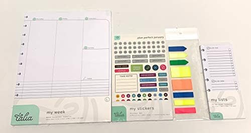 Talia Discbound Notebook Refills (Weekly Undated ORG Kit, Letter (8.5in x 11in))