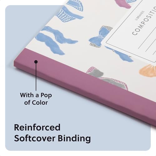 U Brands Composition Notebook, Darling Details, College Ruled, 80 Perforated Sheets, 9.8 x 7.5 Inches, Reinforced Softcover