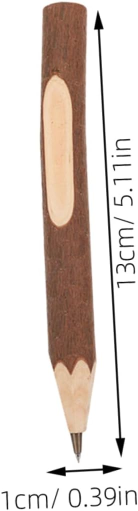 NOLITOY Wooden Ballpoint Pens Set 10pcs 13cm Natural Tree Bark Texture Portable Writing Supply Comfortable Grip Eco-friendly Biodegradable Ballpoint Pens for Office and School