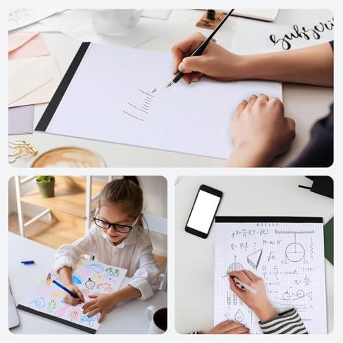 Thboxes Graph Paper Pad 2 Pack, 11.6 x 8.5 In, 4x4 Grid, 30 Sheets