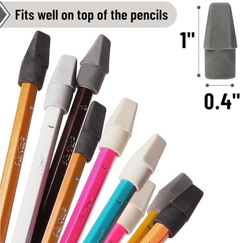 Mr. Pen- Pencil Erasers Toppers, 240 Pack, Colorful, Latex Free, No Smudge