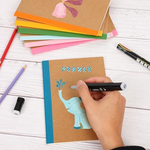 LABUK 60 Pack Notebooks Bulk, A5 Lined Journaling Notebooks Bulk, Rainbow Composition Notebooks Journals, 15 Colors 60 Pages for School Office
