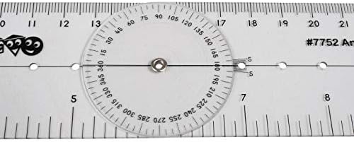 Learning Advantage Angle Measurement Ruler, Clear, Flexible and Adjustable