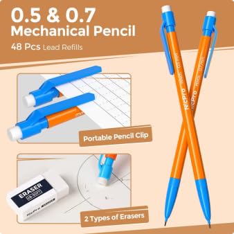 Nicpro 17 PCS Compass Geometry Set with Case + Nicpro 22 PCS Compass Geometry Tools with Case