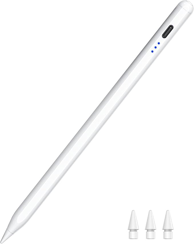 HATOKU Stylus Pen for iPad 2018-2026, 15Min Fast Charge iPad Pencil with High Precision, Tilt Sensitivity, Palm Rejection, Magnetic for Note-Taking Drawing on Apple iPad 6-11/Air/Pro/Mini - No Pairing
