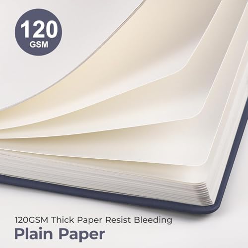 AHGXG Blank Journal Notebook, 160 Pages, A5 Medium Size (5.7'' x 8.3'')