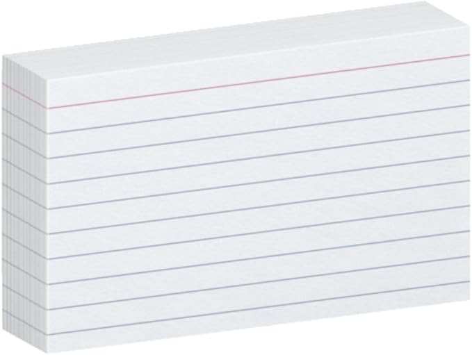 Oxford Ruled Index Cards, 3" x 5", White, 100-Pack (31)