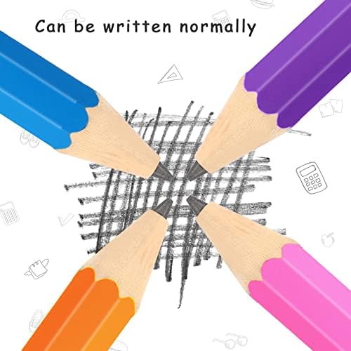 Gersoniel 4 Pack 14 Inch Wooden Jumbo Pencils Big Giant Large Huge Wood Pencil Prop with Eraser Novelty Funny Pens Gag Gifts for Office Classroom School Favors Supplies(Blue, Red, Green, Yellow)