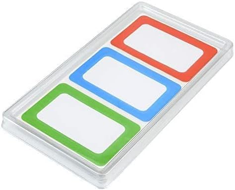 Plain Name Tags Stickers Colorful Border All Purpose Labels - 400 Stickers, Strong Adhesive (3.5 x 2.25 inch)