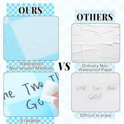 Blue Checkered Bulletin Board Roll Non-Woven Fabric Poster 15.7" x65.6ft