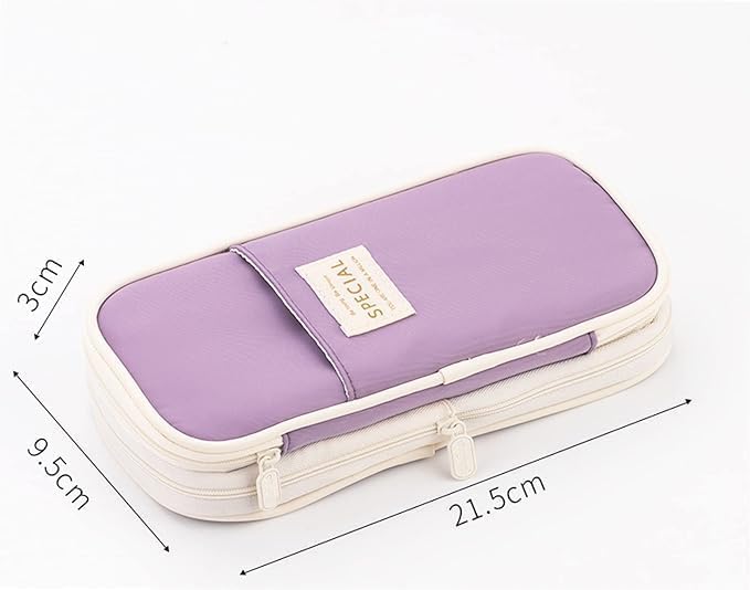 Arnuixty Large Storage Pencil Case Pen Bag with Zipper Big Capacity Pouch Organizer for Office Travel Holder Box