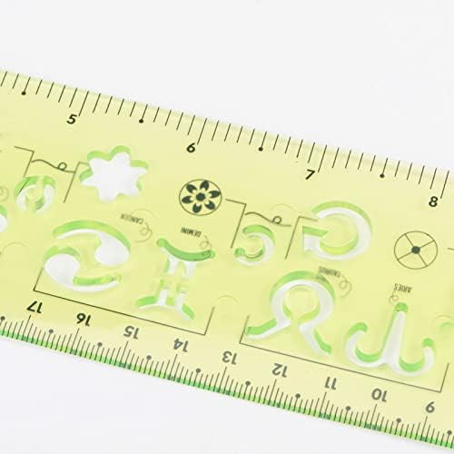 HARFINGTON 2pcs Unbreakable Flexible Rulers 30cm/12" Double Scale Shatterproof Folding Plastic Ruler for Classrooms Home Office, Light Green