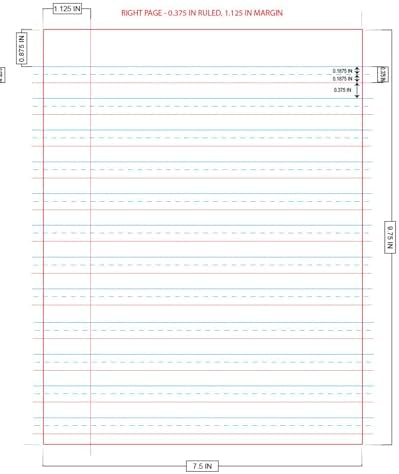 School Smart Skip-A-Line Ruled Composition Book, Grade 3, Red, 48 Pages - 085297