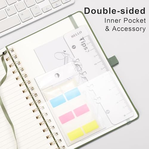 RETTACY Lined Journal Notebook, 140 Numbered Pages, A5 Size (5.7'' x 8.3'')