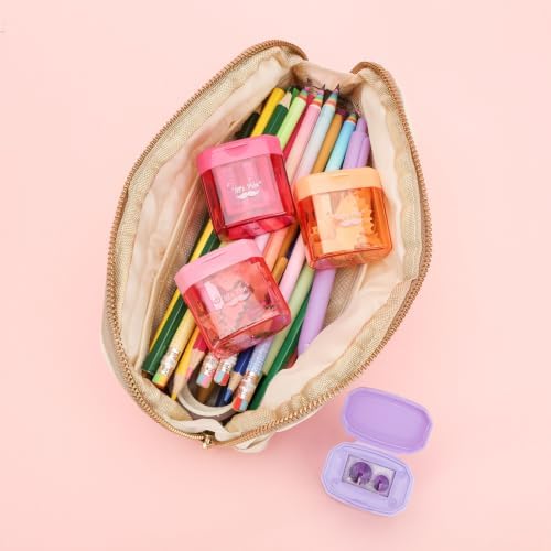 Mr. Pen- Manual Pencil Sharpener, 4 Pack, Colorful, Dual Holes