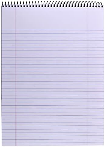 Silverpoint Top Wire Legal Pad, College Rule, Heavy Back, 8.5 x 11.75 Inches, 70 Sheets, Protective Cover, Gray/Black (51073)