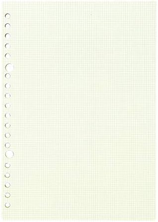 kleid 8431 Loose Leaf, 0.08 inch (2 mm), Grid Loose Leaf, A5, 0.08 inch (2 mm) Grid, 20 Holes, 50 Sheets, Cream