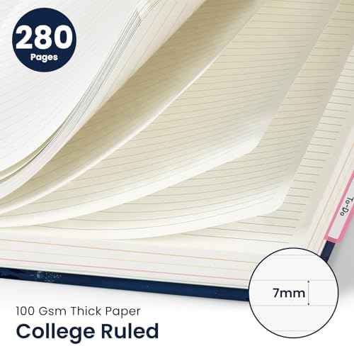 Taja Spiral Notebooks for Work 5 Subject Notebook with Removable Dividers