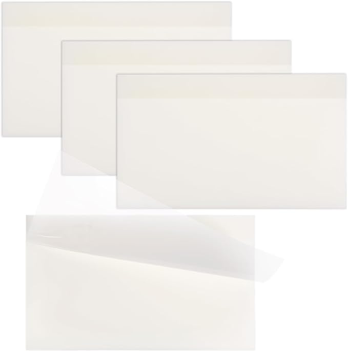 200 Pcs Large Translucent Self-Adhesive Clear See Through Post Stickys Note Clear Stickys Note 3x5 Inch Transparent Sticky Notes Pad Transparent Sticky Notes for Office School Supplies Tabs