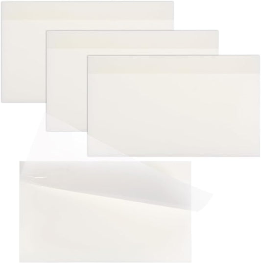 200 Pcs Large Translucent Self-Adhesive Clear See Through Post Stickys Note Clear Stickys Note 3x5 Inch Transparent Sticky Notes Pad Transparent Sticky Notes for Office School Supplies Tabs