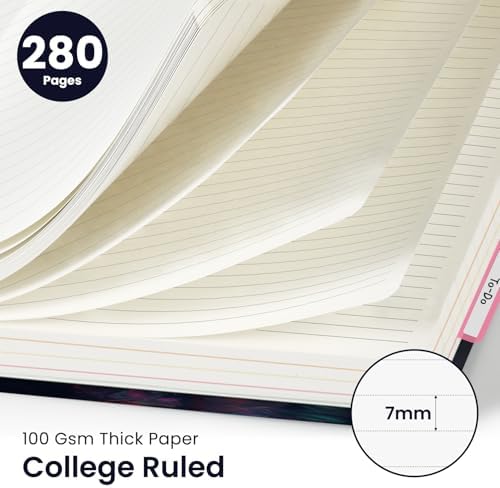 Taja Spiral Notebooks for Work 5 Subject Notebook with Removable Dividers