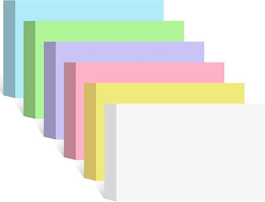 240 Count Blank Index Cards 3x5 Inch Colored Flash Cards Flashcards Heavyweight Note Cards for Studying School Office Supplies