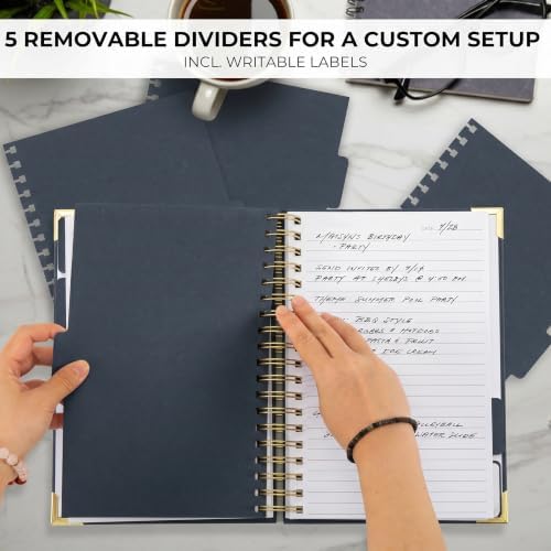 Aesthetic Thick Spiral Notebook With Tabs - Journal For Women Size B5