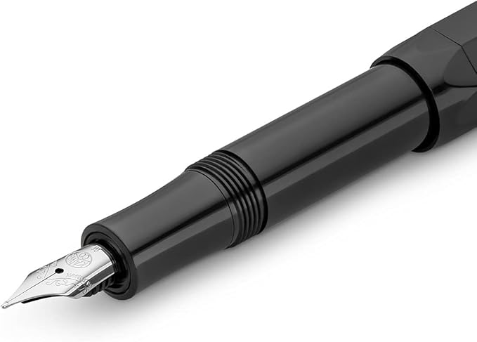 Kaweco Skyline Sport Fountain Pen I Premium Fountain Pen Luxury for Ink Cartridges with High-Quality Steel Nib I Sport Fountain Pen 13.5 cm Black Nib Width W