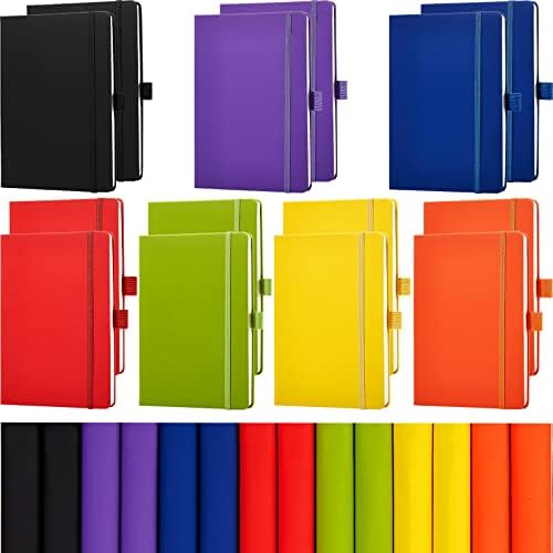 Laumoi 14 Pack Hardcover Lined Journal Notebooks Bulk, Bright Color, A5
