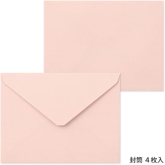 Midori 86491006 Letter Set 491 Typographic Edition, Die Cut, Strawberry Pattern