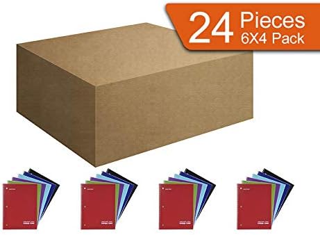 Mintra Office Spiral Notebooks, Wirebound, Journals for School, Work, Business, Aesthetic Stationery, Writing Pads, Teacher & Student Supplies (24, Solid Color, College)