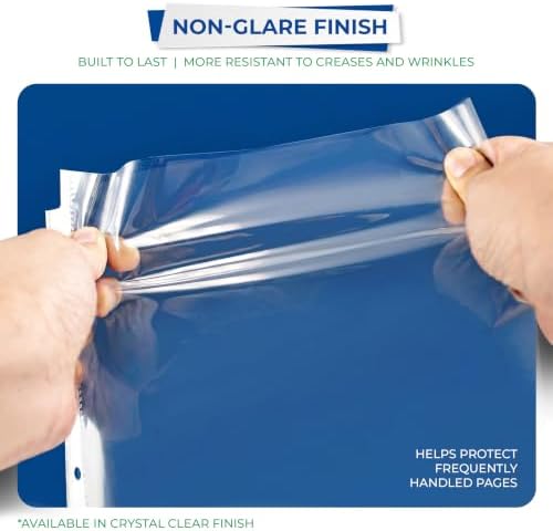 Samsill 200 Pack Heavy Duty Sheet Protectors, Non-Glare, 8.5x11 Inch Page Protectors for 3 Ring Binder, Letter Size Protectors, Reinforced Holes, Non-Glare Protector, Top Loading, Acid Free